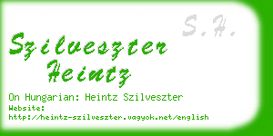 szilveszter heintz business card